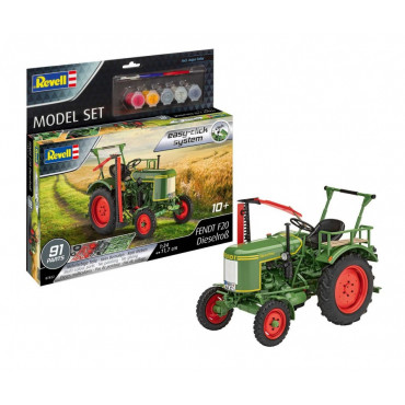 KIT PARA MONTAR REVELL MODEL SET EASY-CLICK FENDT F20 DIESELROSS 1/24 91 PEÇAS COMPLETO COM TINTAS E PINCEL REV 67822